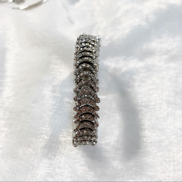 Silver bracelet set Hinge, elastic and bangle - Picture 6 of 13